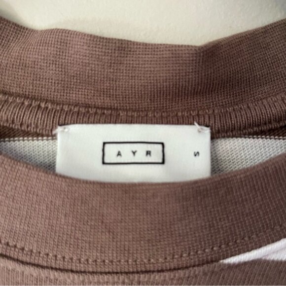 AYR | Brown The Early Mornings Tee Sundown Stripe in Shitake Size S - Picture 3 of 6